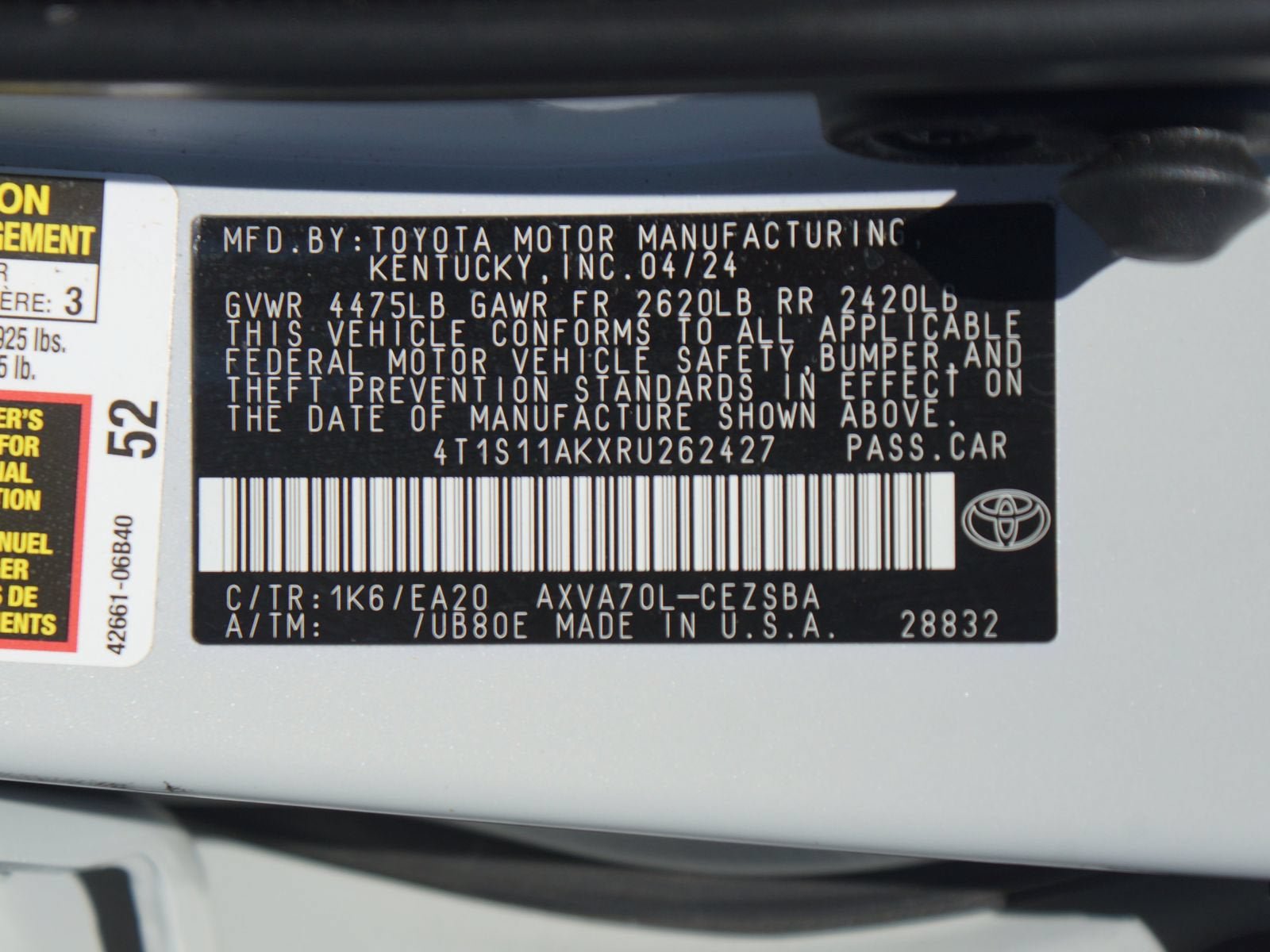 Used 2024 Toyota Camry SE w/ Cold Weather Package FWD image 26