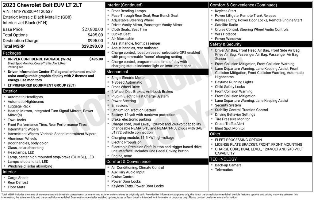 Certified 2023 Chevrolet Bolt EUV LT w/ Driver Confidence Package image 4