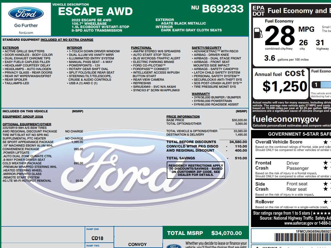 Used 2022 Ford Escape SE w/ SE Sport Appearance Package image 2