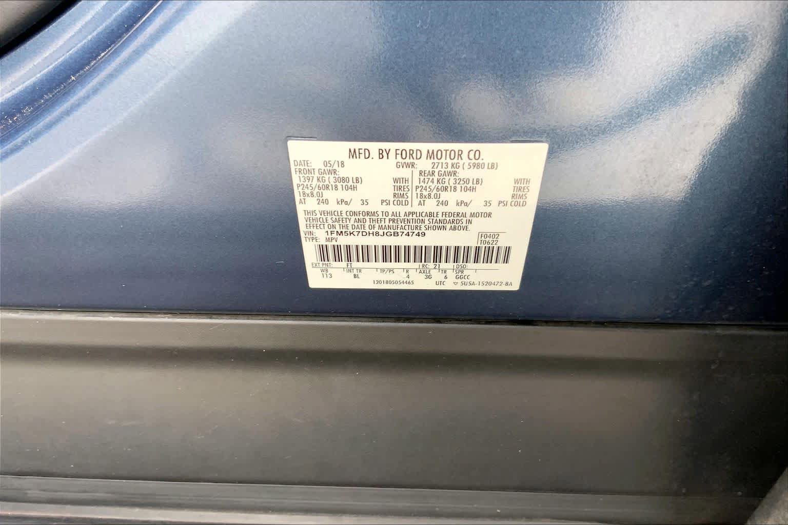 Used 2018 Ford Explorer XLT w/ Equipment Group 202A FWD image 32