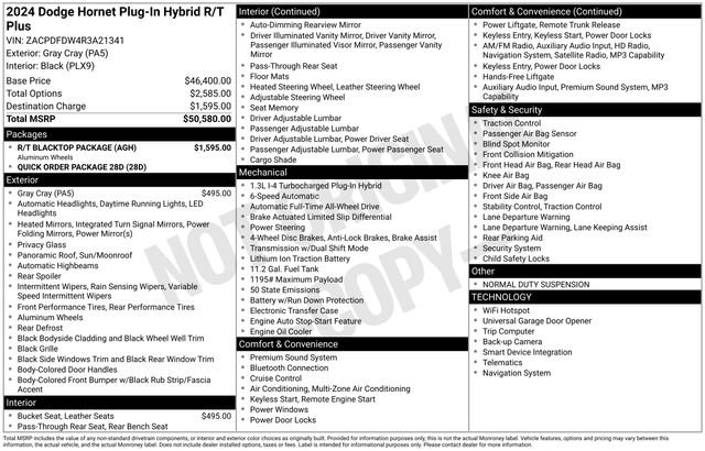 Used 2024 Dodge Hornet R/T Plus w/ R/T Blacktop Package AWD/4WD image 4