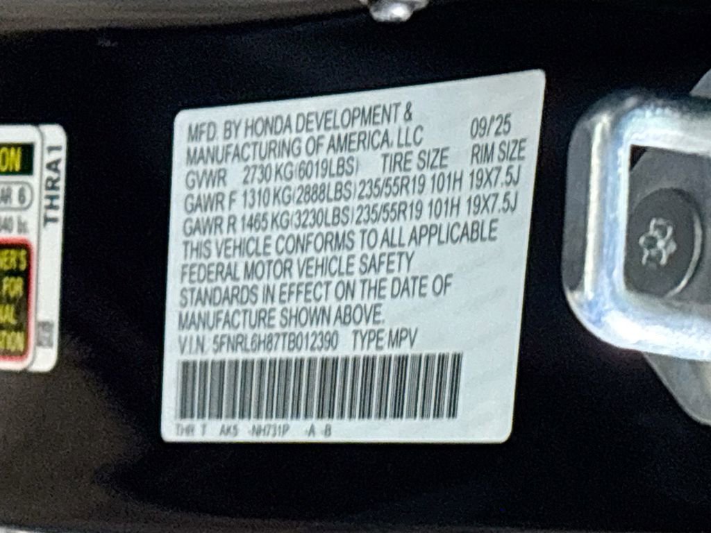New 2026 Honda Odyssey Touring image 25