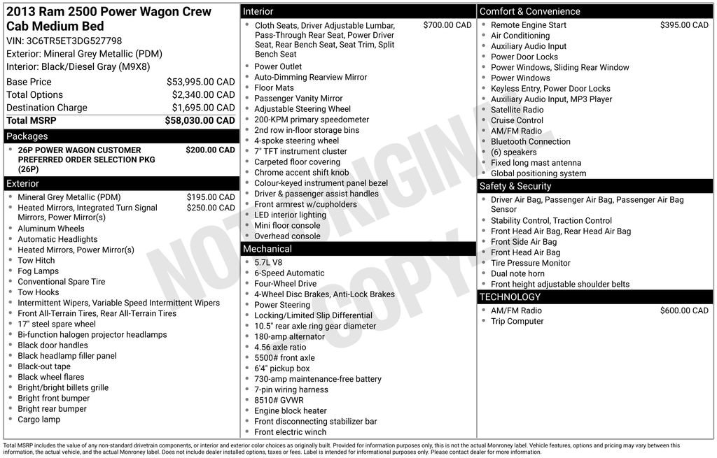 Used 2013 RAM 2500 Power Wagon AWD/4WD image 6