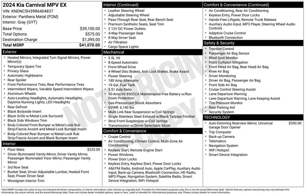 Used 2024 Kia Carnival EX image 31