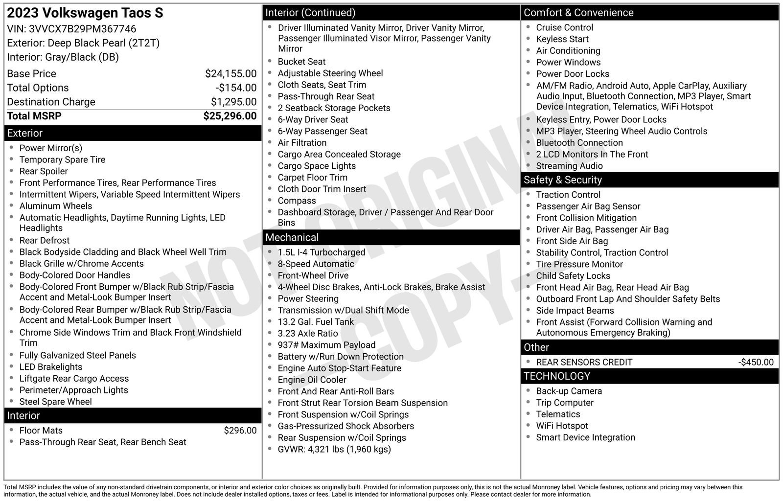 Certified 2023 Volkswagen Taos S image 38