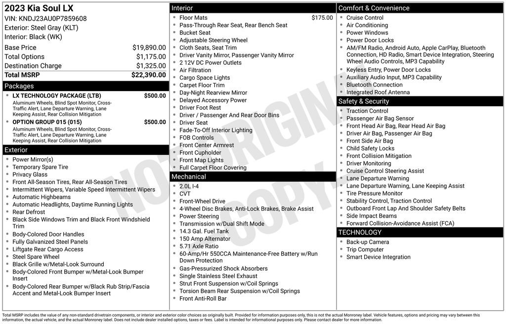 Used 2023 Kia Soul LX w/ Option Group 015 FWD image 17