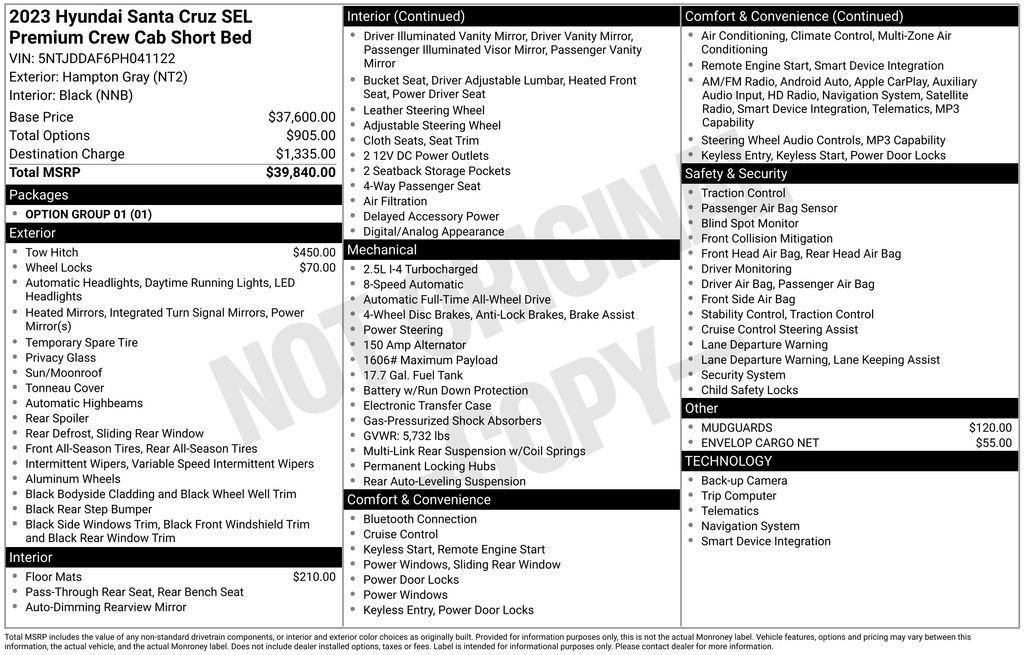 Used 2023 Hyundai Santa Cruz SEL Premium image 36