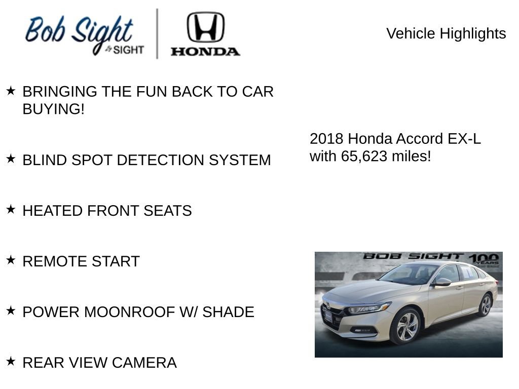 Used 2018 Honda Accord EX-L video 3