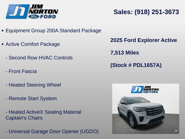 Used 2025 Ford Explorer Active w/ Active Comfort Package RWD image 8