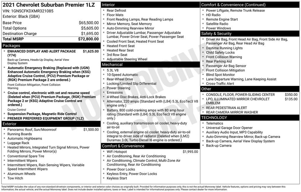Used 2021 Chevrolet Suburban Premier RWD image 2