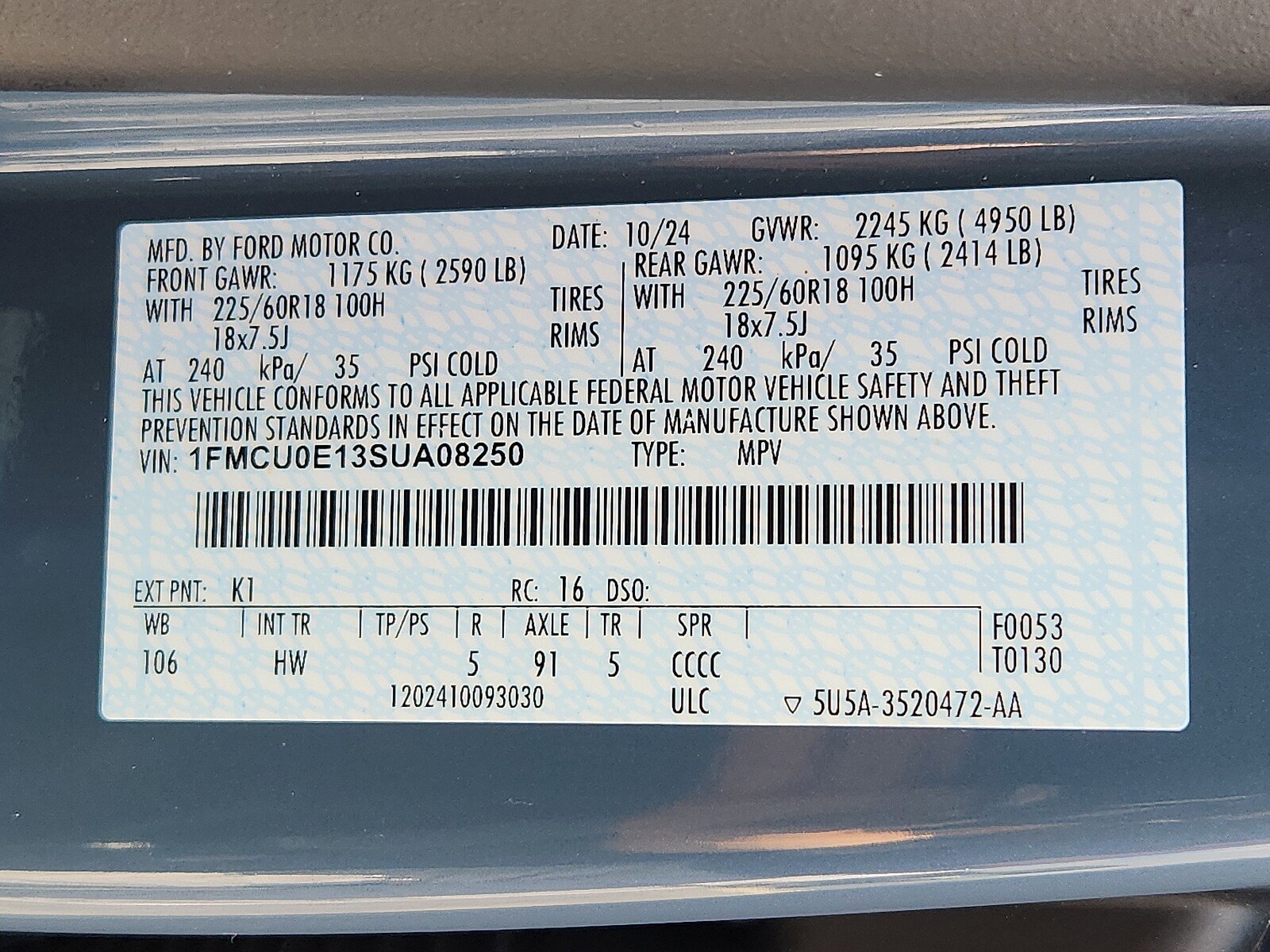 Certified 2025 Ford Escape SE FWD image 27