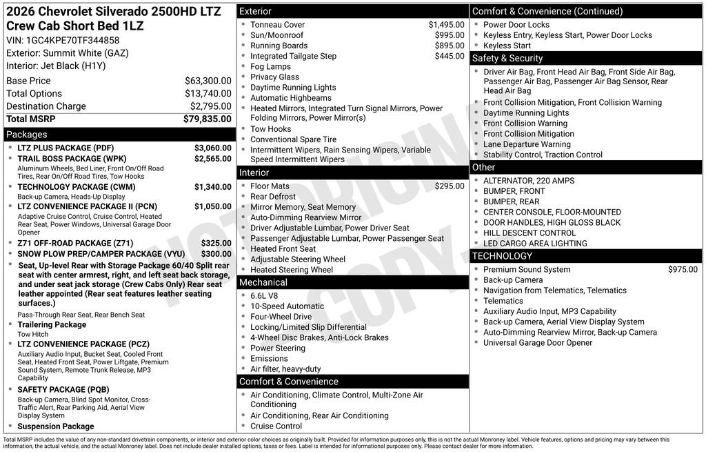 New 2026 Chevrolet Silverado 2500 LTZ w/ LTZ Plus Package AWD/4WD image 5