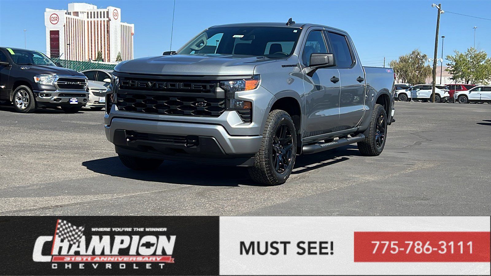 New 2026 Chevrolet Silverado 1500 Custom w/ Turbomax Blackout Package