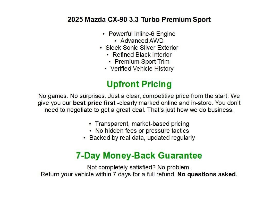 Used 2025 MAZDA CX-90 3.3 Turbo w/ Premium Sport Pkg AWD/4WD image 35
