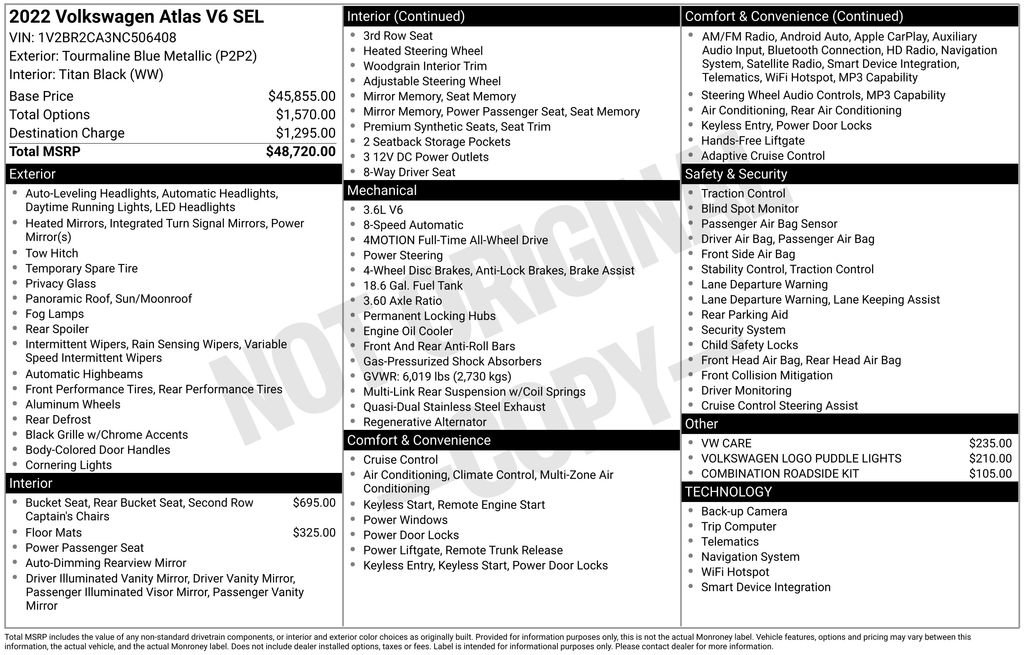Certified 2022 Volkswagen Atlas SEL image 14