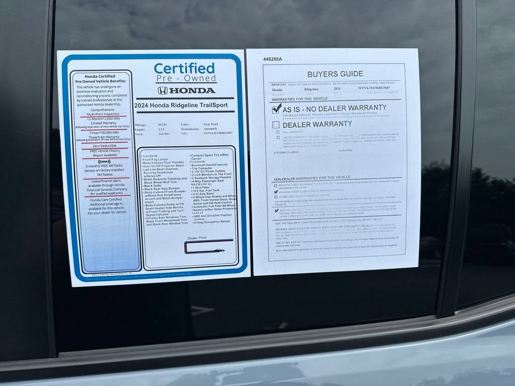 Certified 2024 Honda Ridgeline TrailSport image 11