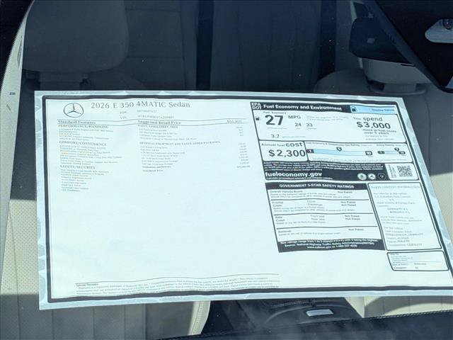 New 2026 Mercedes-Benz E 350 4MATIC Sedan image 17