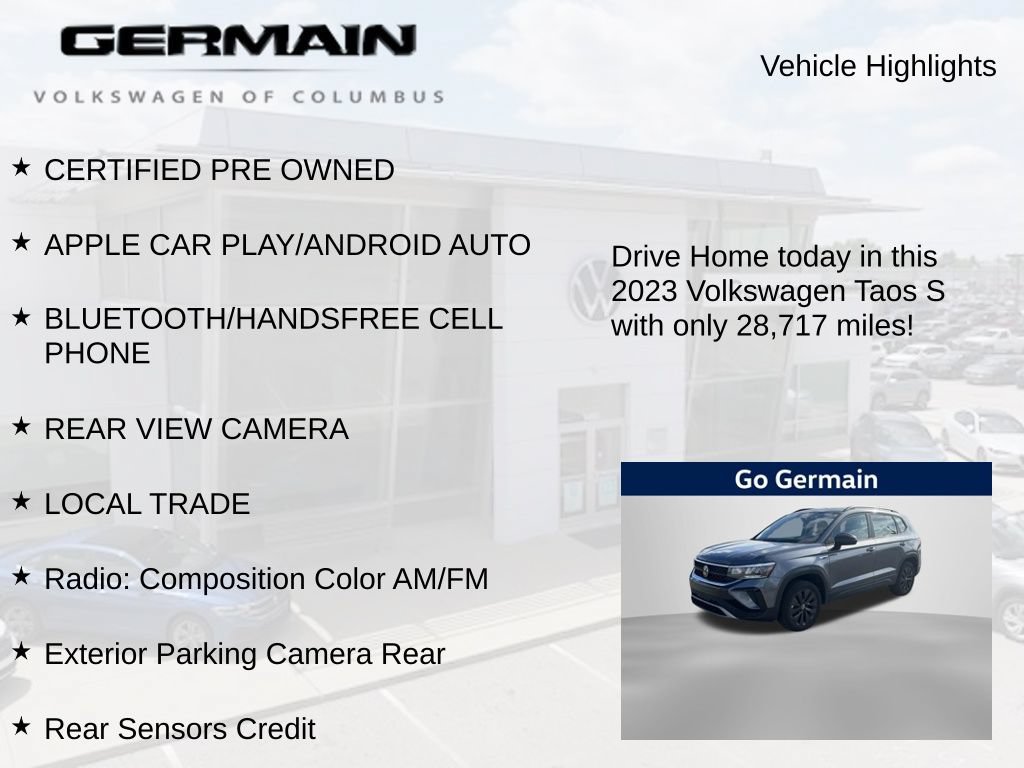 Used 2023 Volkswagen Taos S FWD image 5