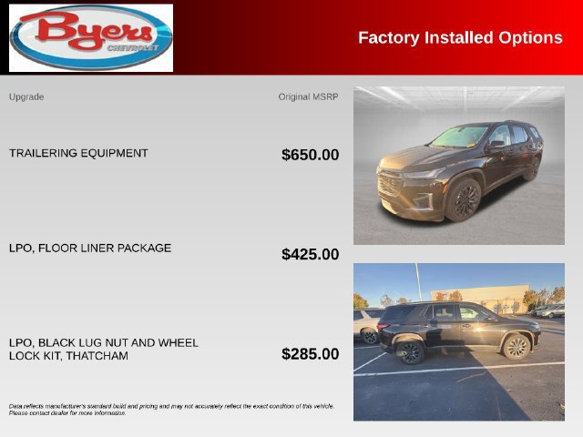 Used 2023 Chevrolet Traverse RS w/ LPO, Floor Liner Package FWD image 10