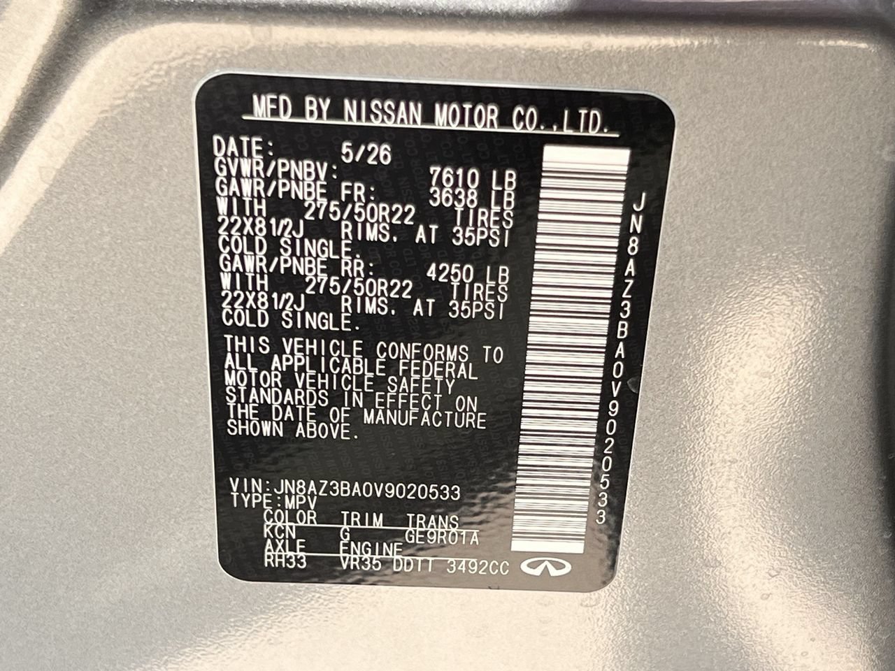 New 2027 INFINITI QX80 Luxe RWD image 29