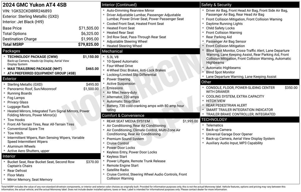 Used 2024 GMC Yukon AT4 w/ Technology Package AWD/4WD image 22