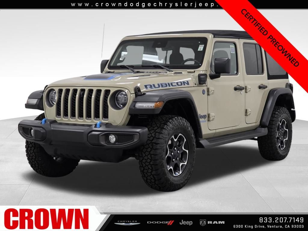 Certified 2022 Jeep Wrangler Unlimited Rubicon 4xe w/ Safety Group image 3