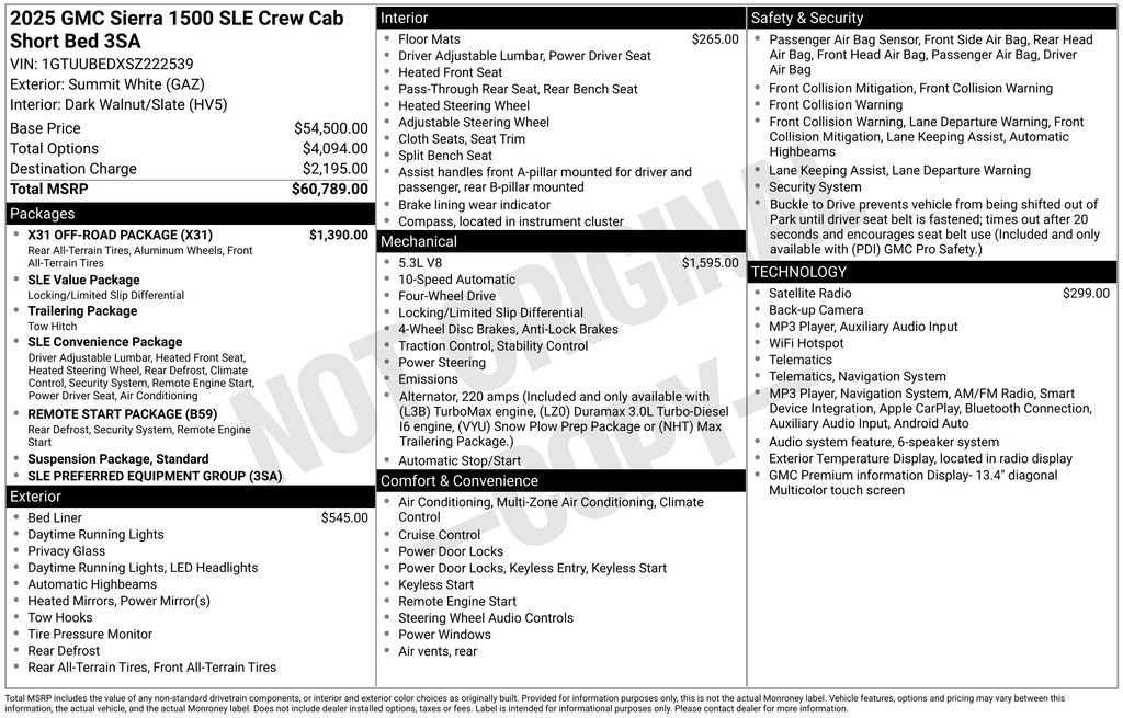 Used 2025 GMC Sierra 1500 SLE w/ X31 Off-Road Package AWD/4WD image 4