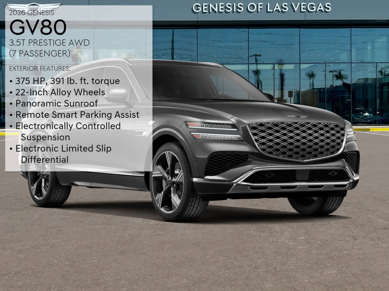 New 2026 Genesis GV80 3.5T Prestige image 3