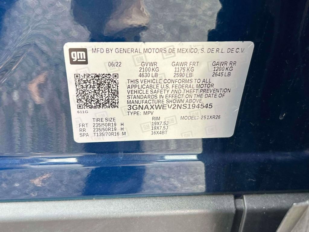 Used 2022 Chevrolet Equinox RS w/ LPO, Floor Liner Package AWD/4WD image 18