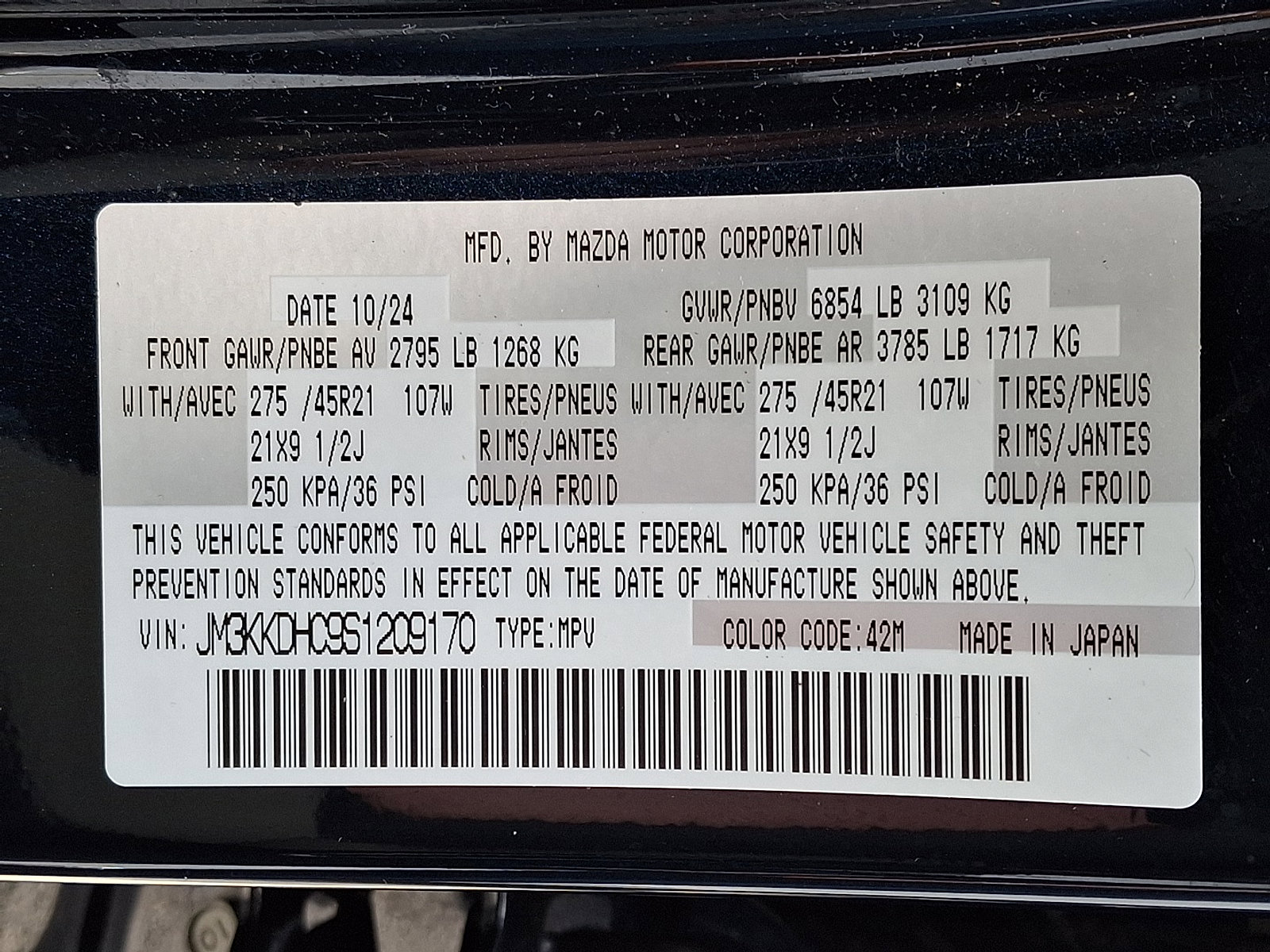 Certified 2025 MAZDA CX-90 3.3 Turbo S w/ Premium Package image 29