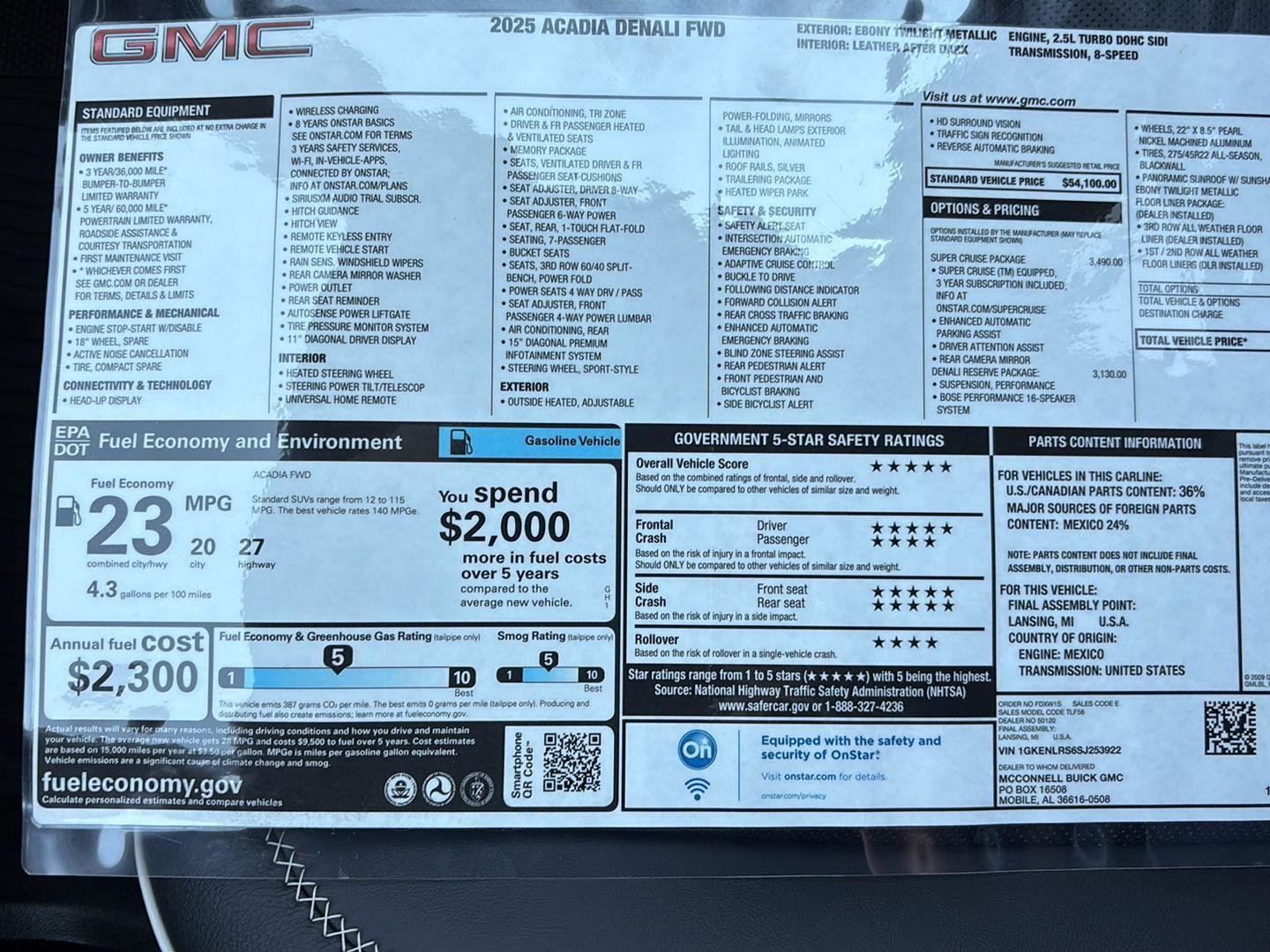 New 2025 GMC Acadia Denali w/ Super Cruise Package image 41