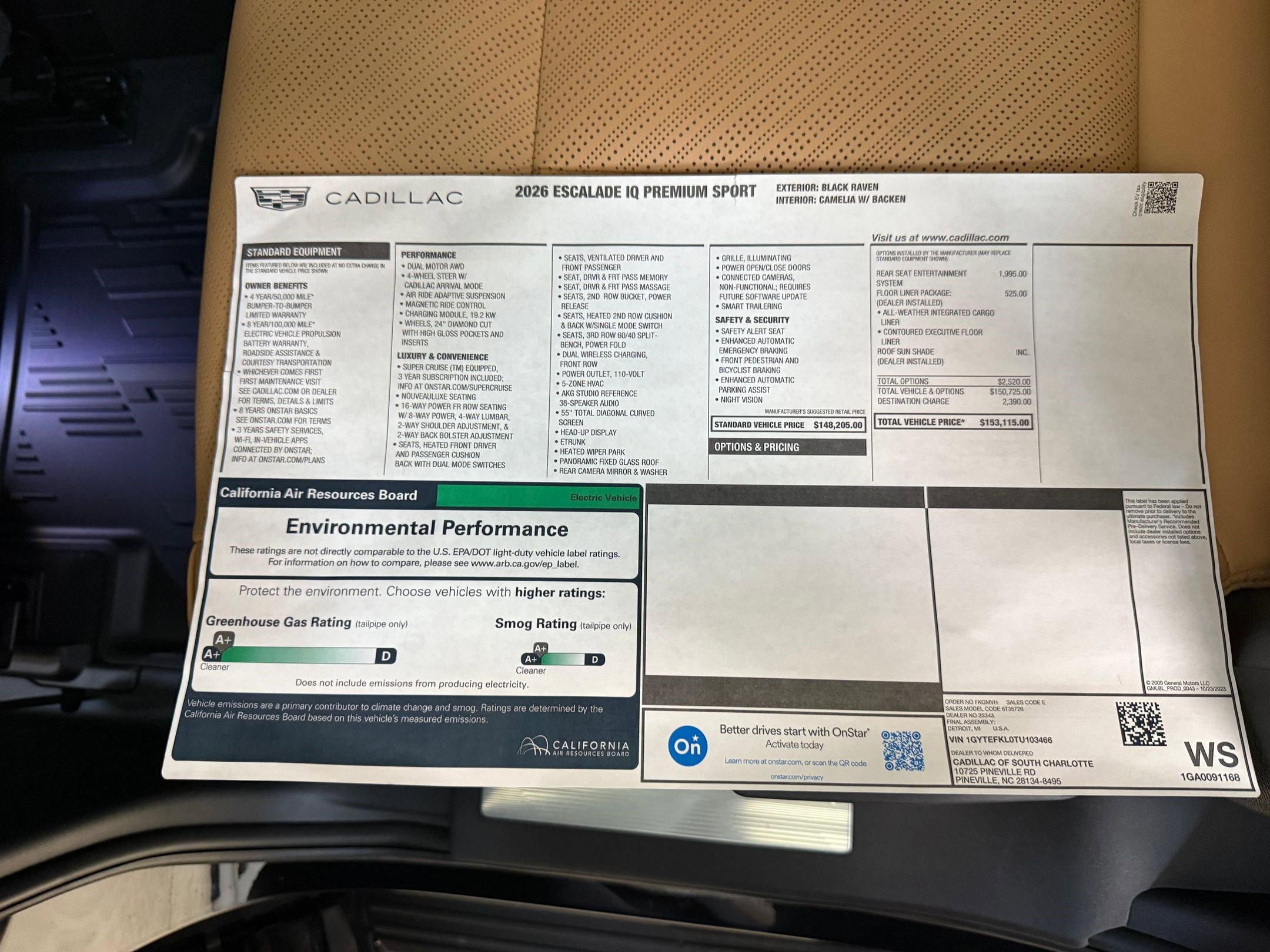 New 2026 Cadillac Escalade IQ Sport 2 w/ LPO, Floor Liner Package image 26