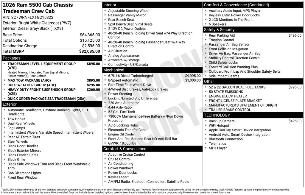 New 2026 RAM 5500 Tradesman AWD/4WD image 22