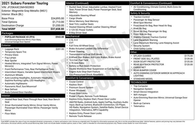 Used 2021 Subaru Forester Touring w/ Popular Package #2 image 39