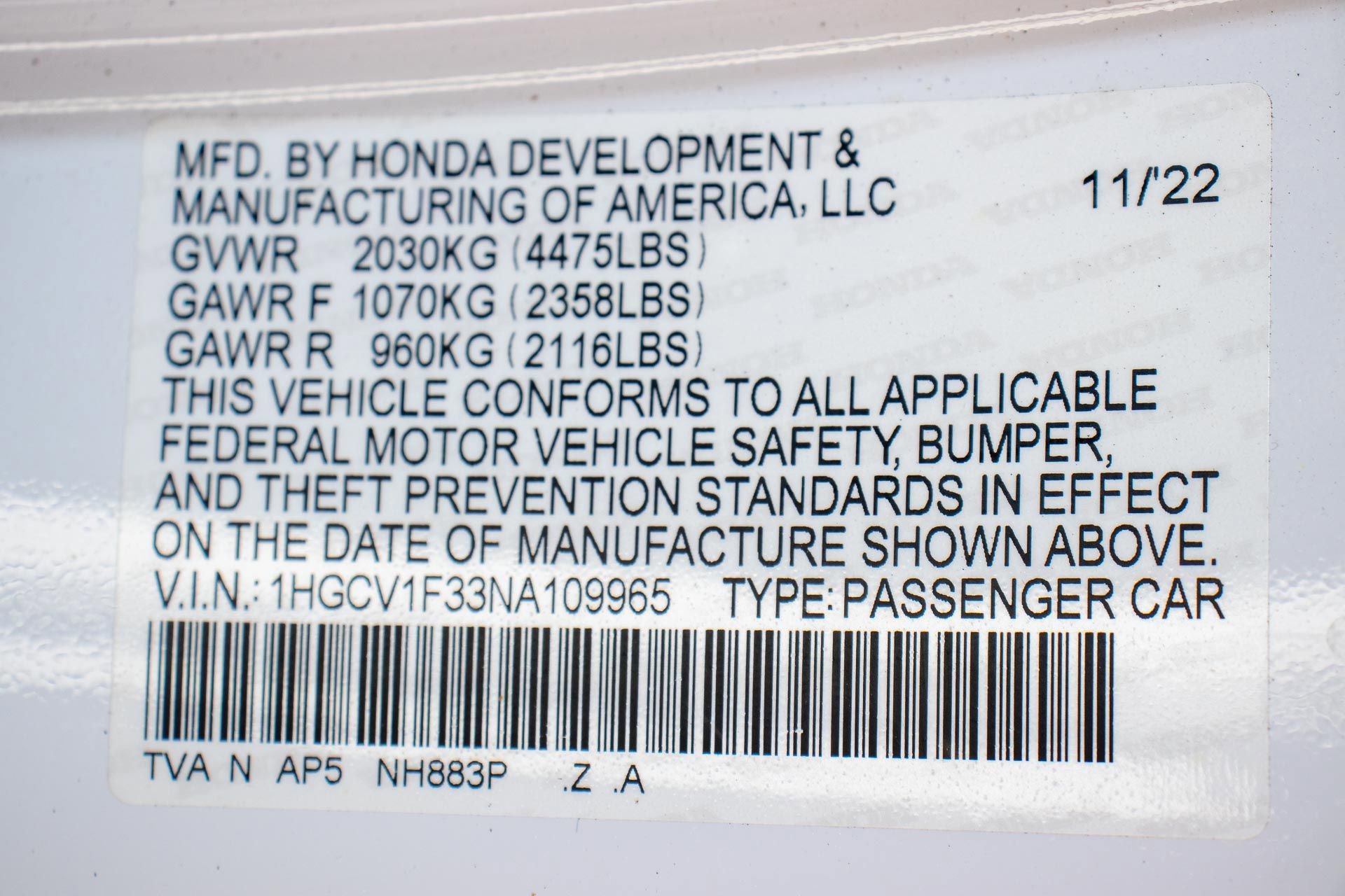 Used 2022 Honda Accord Sport image 35