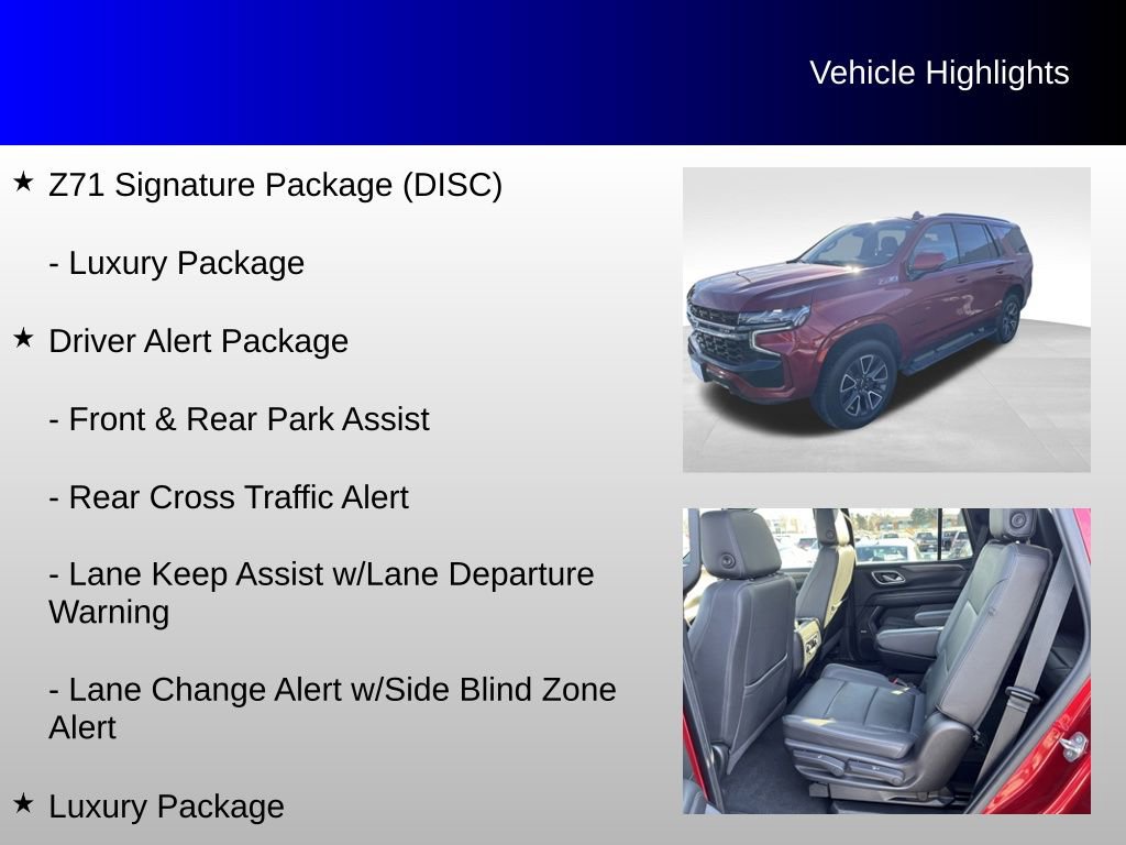 Used 2021 Chevrolet Tahoe Z71 w/ Z71 Signature Package image 24