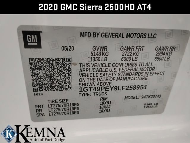 Used 2020 GMC Sierra 2500 AT4 w/ AT4 Preferred Package image 33