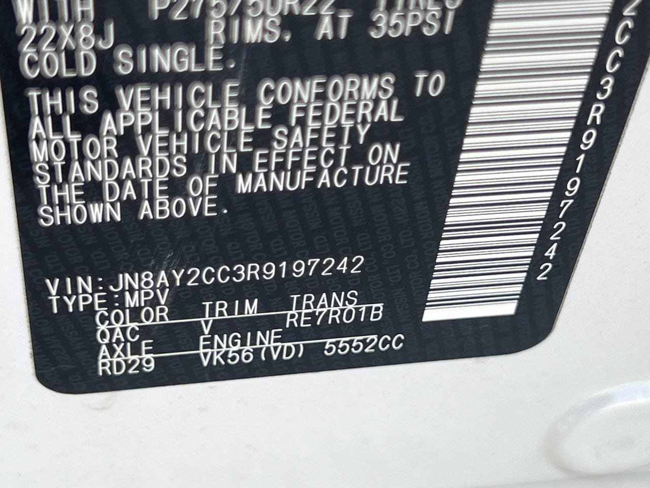 Used 2024 Nissan Armada Platinum w/ Cargo Package RWD image 13