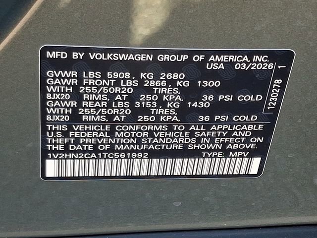 New 2026 Volkswagen Atlas SE image 10