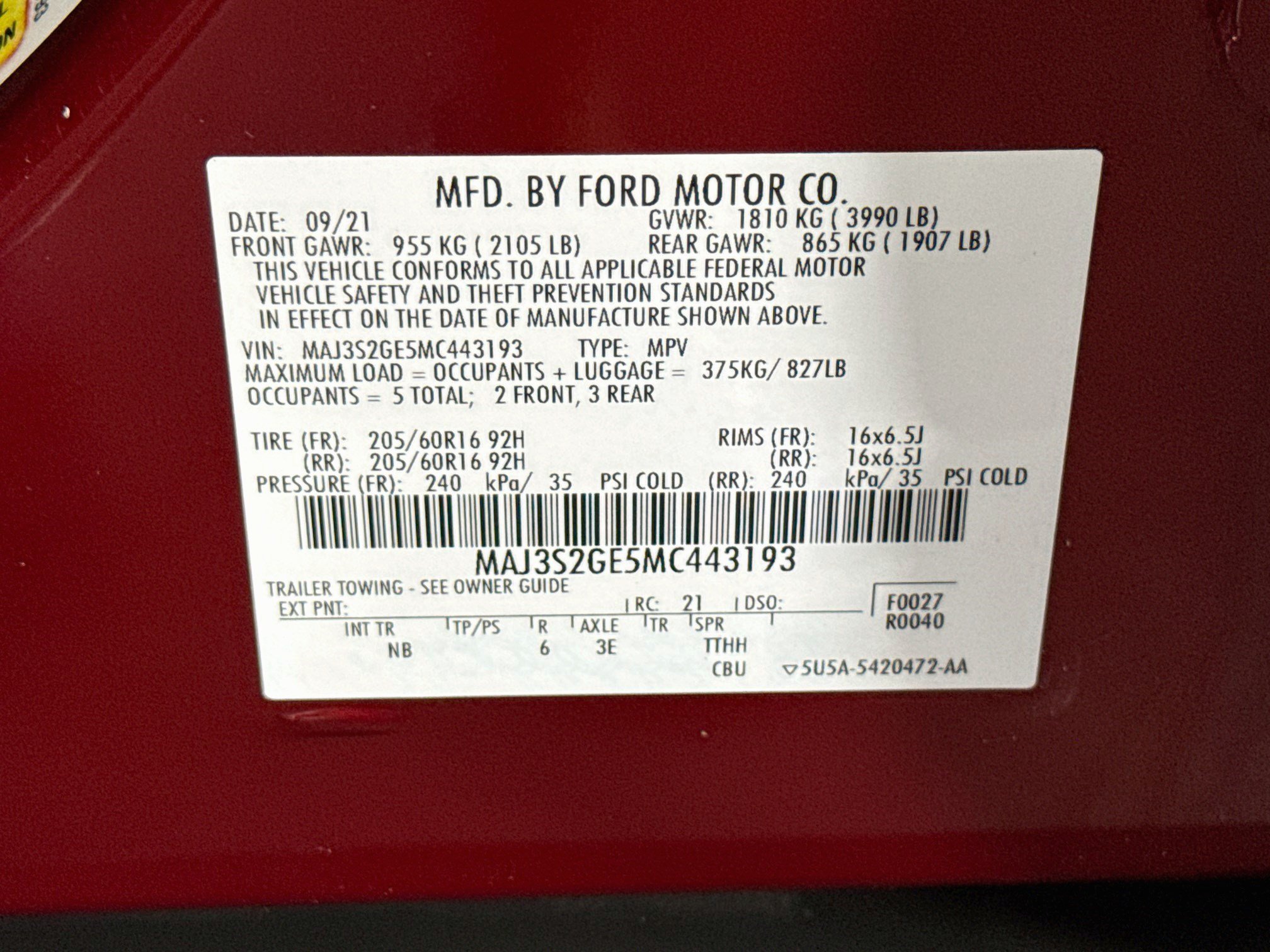 Used 2021 Ford EcoSport SE w/ SE Convenience Package FWD image 40