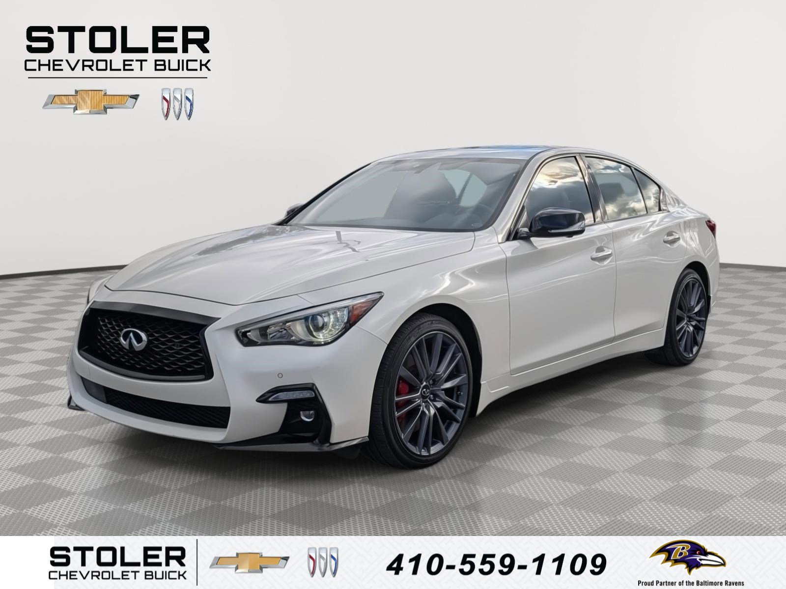 Used 2022 INFINITI Q50 Red Sport 400 w/ Cargo Package image 1