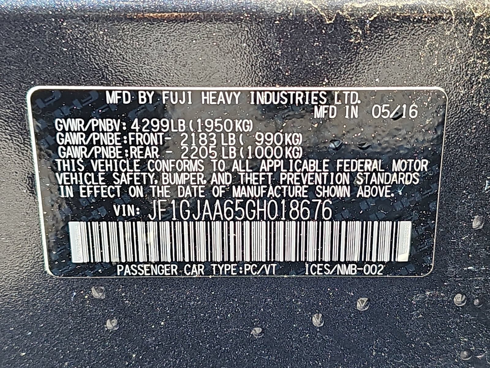 Used 2016 Subaru Impreza 2.0i AWD/4WD image 16