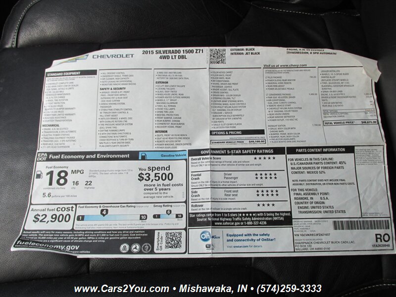 Used 2015 Chevrolet Silverado 1500 LT w/ Midnight Edition AWD/4WD image 37