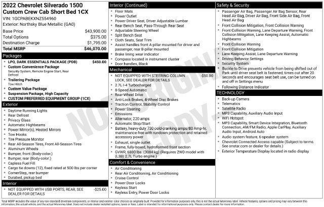 Certified 2022 Chevrolet Silverado 1500 Custom w/ LPO, Dark Essentials Package RWD image 5