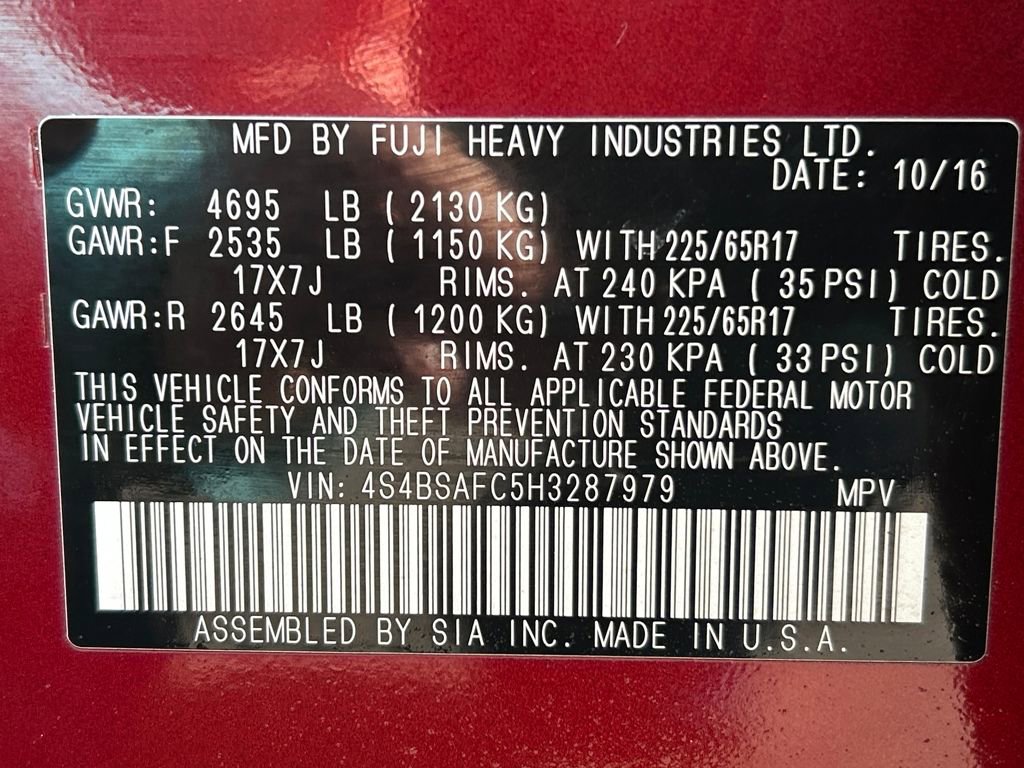 Used 2017 Subaru Outback 2.5i Premium image 36