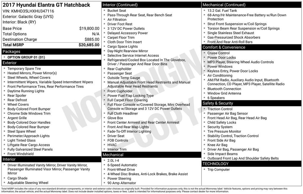 Used 2017 Hyundai Elantra GT image 17