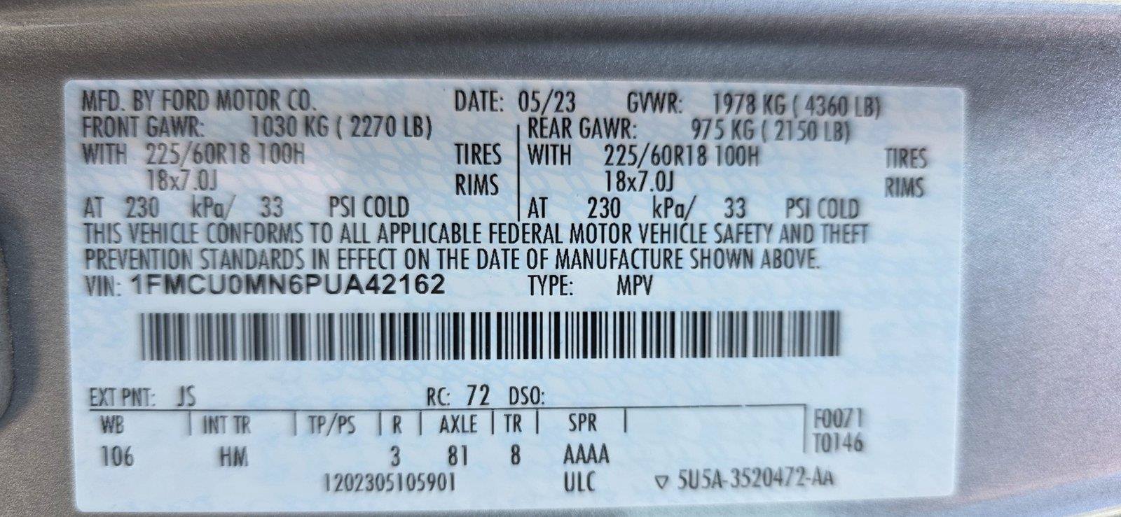 Used 2023 Ford Escape ST-Line FWD image 23