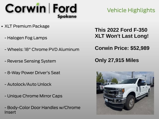 Used 2022 Ford F350 XLT w/ XLT Premium Package AWD/4WD image 6