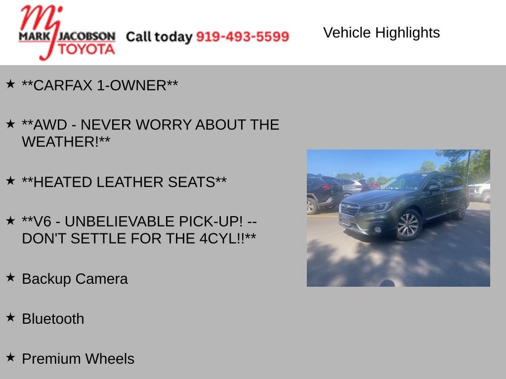 Used 2019 Subaru Outback 3.6R Touring AWD/4WD image 5