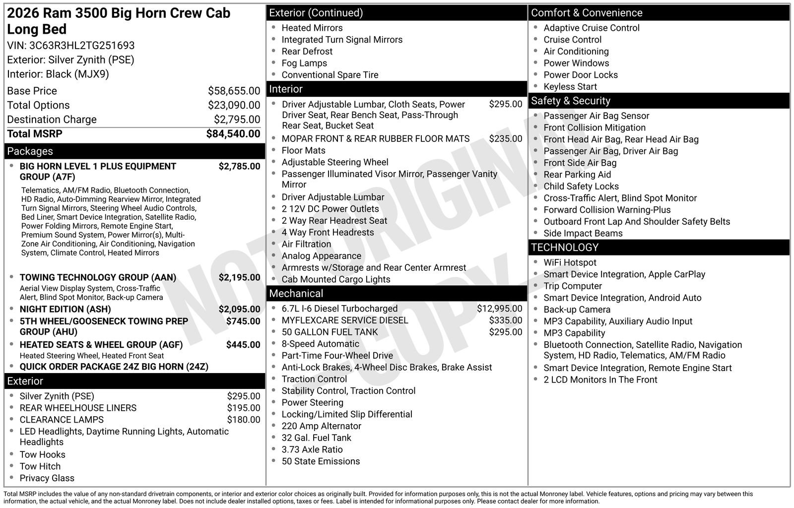 Used 2026 RAM 3500 Big Horn AWD/4WD image 37